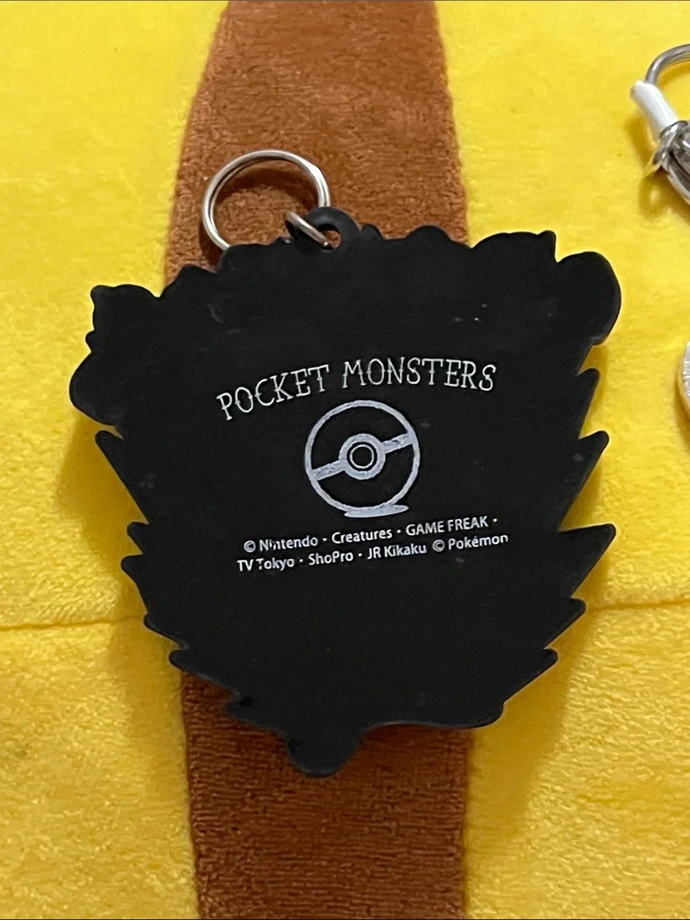 Pokemon Pikachu Yellow Keychain with Red Lobster Charm